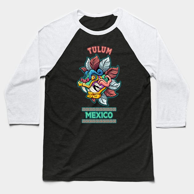 Tulum Mexico Baseball T-Shirt by LiquidLine